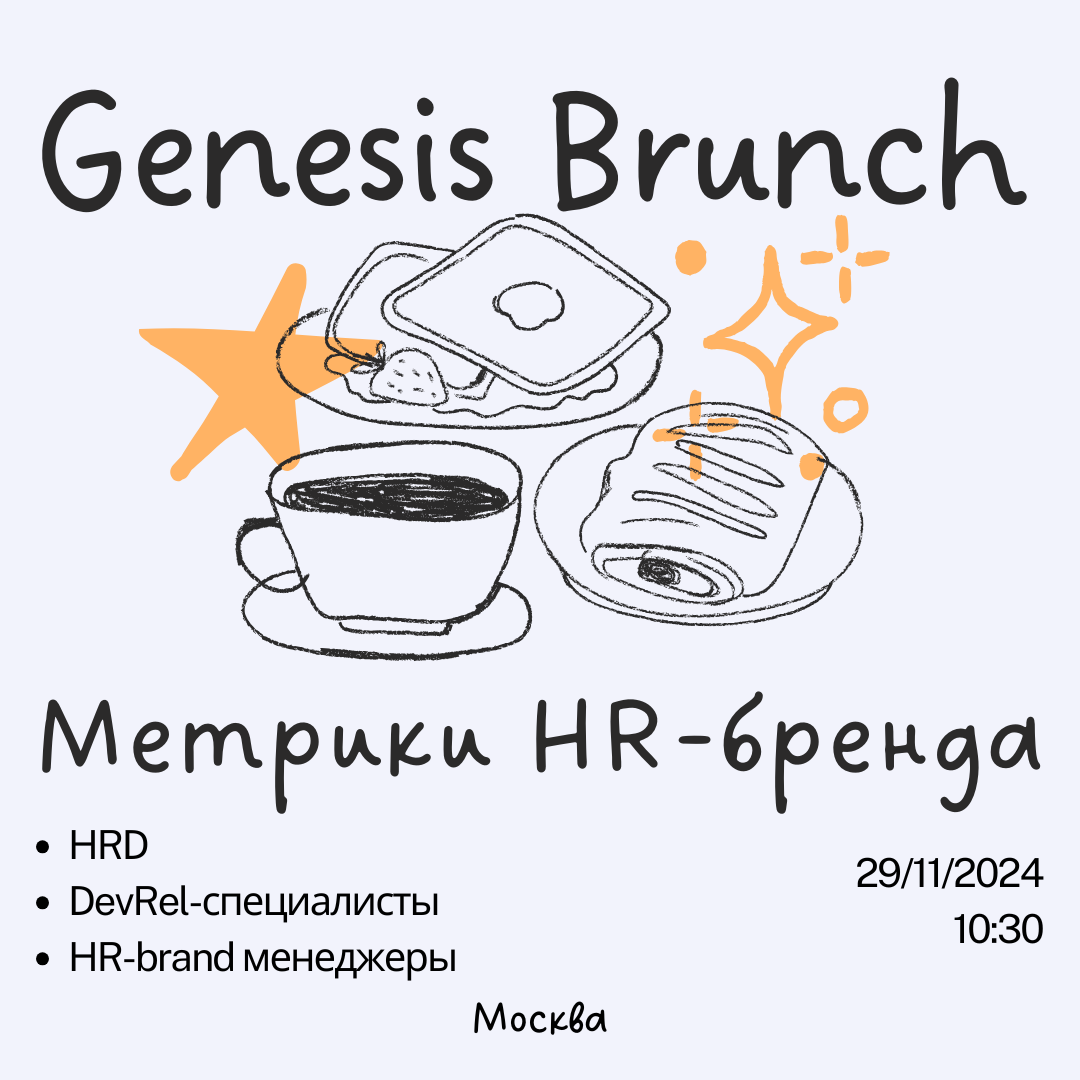 Обложка мероприятия Genesis-Brunch | Метрики HR-бренда