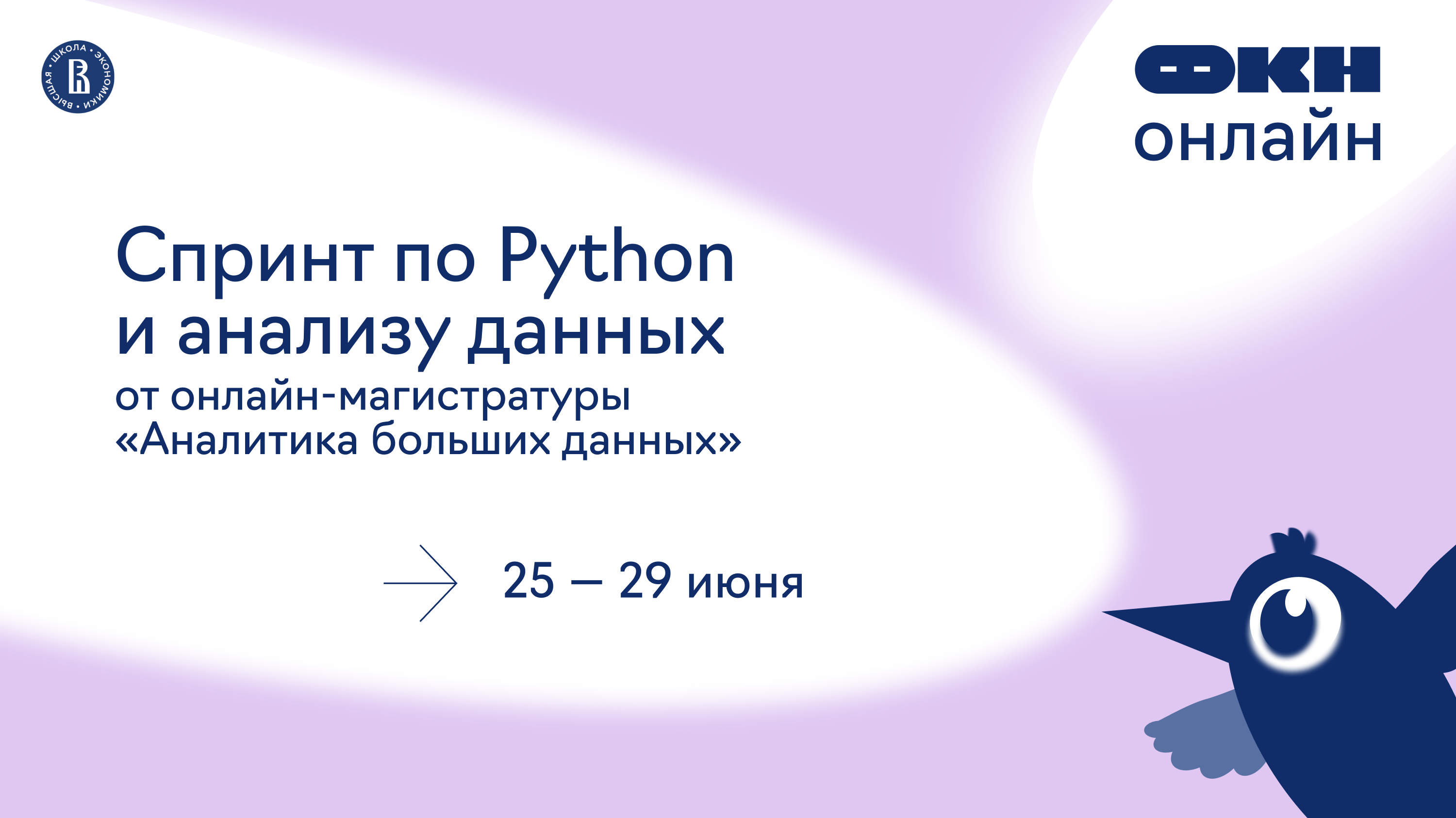 Обложка мероприятия Спринт по Python и анализу данных для абитуриентов магистратуры «Аналитика больших данных»