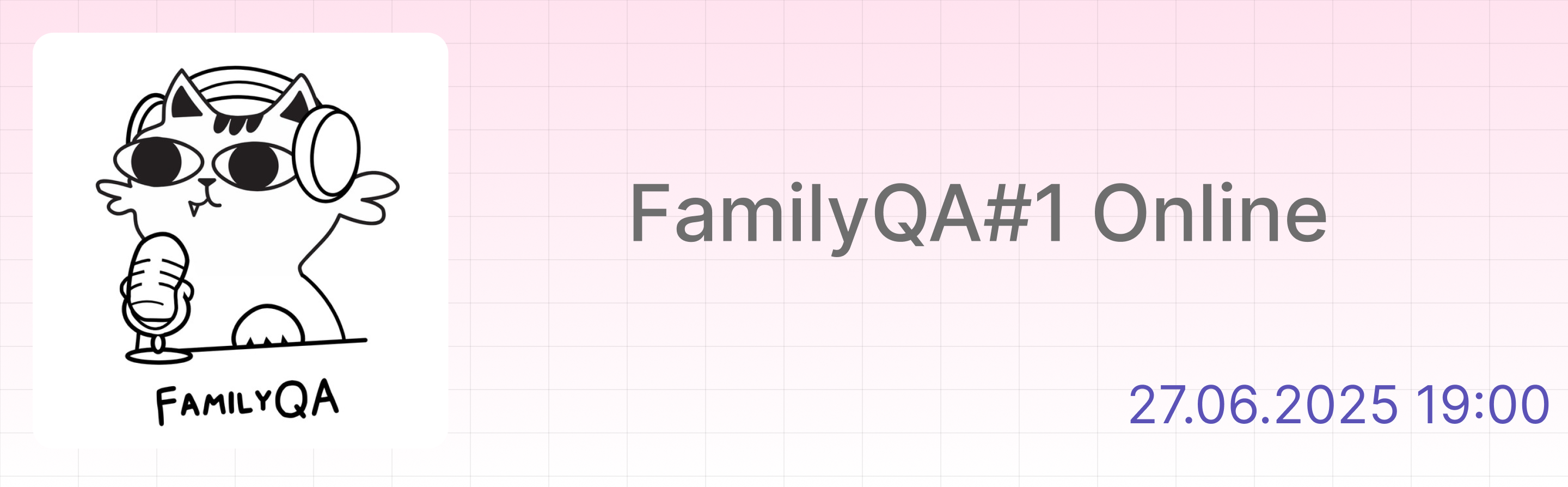 Обложка мероприятия Meetup FamilyQA#1 Online & QA Drinkup Moscow